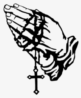 Praying Hands Stencil , Free Transparent Clipart - ClipartKey