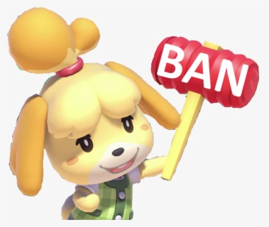 Transparent Ban Hammer Png Animal Crossing Isabelle Fanart