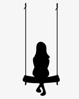 Girl On Swing Silhouette , Free Transparent Clipart - ClipartKey