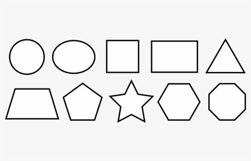 Free Shapes Black And White Clip Art with No Background - ClipartKey
