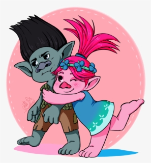 Trolls Kiss Clip Art - Troll Clip Art Poppy And Branch , Free ...