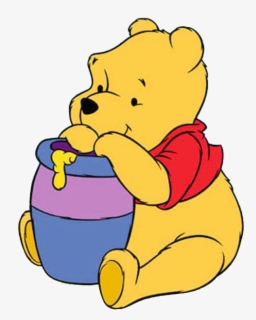 Winnie The Pooh With Honey Drawing , Free Transparent Clipart - ClipartKey