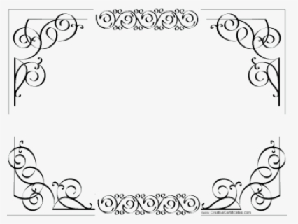 Certificate Template Clipart Outline - Transparent Border Design ...