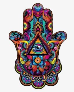 Transparent Hamsa Clipart - Mandala Coloring Pages Hand , Free ...