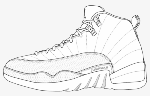 Jordan Air Jordans Coloring Pages Unique Collection - Drawing Of Shoes