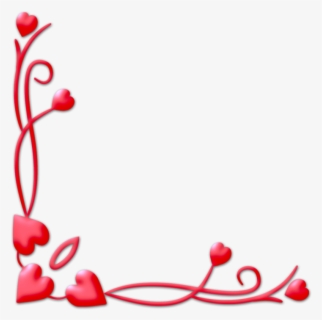 Love Borders And Frames Png - Heart Corner Border Png , Free ...