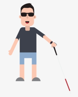 Blind Person Cartoon Transparent , Free Transparent Clipart - ClipartKey