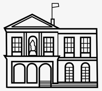 Doll House - Flat Clipart Black And White , Free Transparent Clipart ...