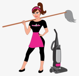 Black And White Cleaning Lady Clipart - Cleaning Clipart Black And ...