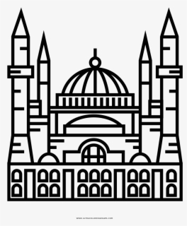 Hagia Sophia Coloring Page Hagia Sophia Line Drawing Free Transparent Clipart Clipartkey