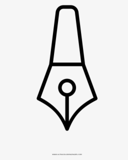 Fountain Pen Coloring Page - Line Art , Free Transparent Clipart ...