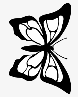 Butterfly Cutout Coloring Page - Butterfly Black White To Cut Out ...