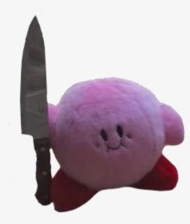 kirby holding heart plush