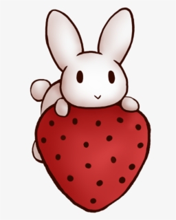 bunny strawberry cute cartoon cute strawberry free transparent clipart clipartkey bunny strawberry cute cartoon cute