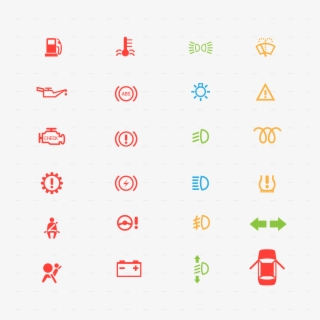 Control Panel Icon - Car Dashboard Symbols Png , Free Transparent ...