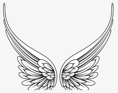 Simple Angel Wings Drawing - Simple Clip Art Wings , Free Transparent ...