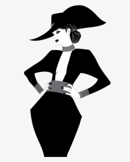 Simple Design Art Silhouette Clip Art - Elegant Fancy Lady Silhouette ...