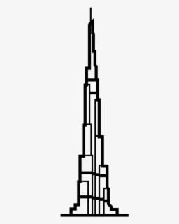 Burj Khalifa Drawing Easy , Free Transparent Clipart - ClipartKey