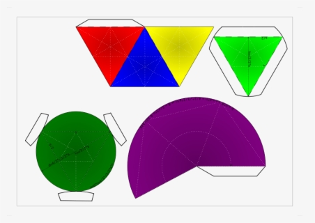 Triangular Cone Net Nets Of Cone Enveloped Tetrahedron - Triangle , Free Transparent ...