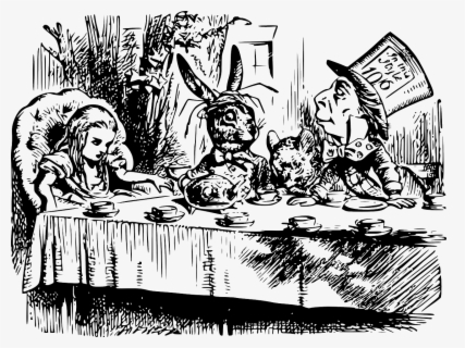 Clip Art Alice In Wonderland Tea Party - Mad Hatters Tea Party Clipart ...