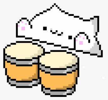 Pixel Art Maker - Bongo Cat Pixel Art , Free Transparent Clipart ...