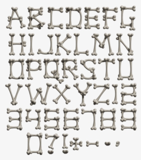 Bone Font - Bone Letter , Free Transparent Clipart - ClipartKey
