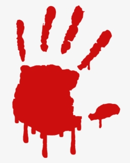 Bloody Handprint Png - Transparent Bloody Hand Print , Free Transparent ...