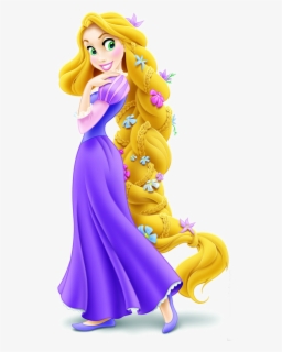 Clip Art Rapunzel With Flowers In - Rapunzel With Braided Hair , Free ...