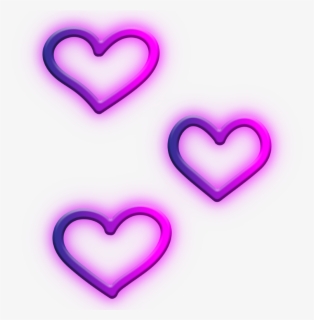 Transparent Purple Heart Clipart - Transparent Png Neon Heart , Free ...