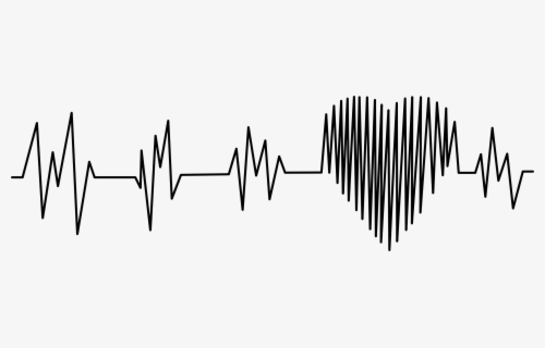 Clip Art Heart Beat Line - Transparent Heartbeat Line , Free ...