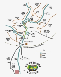 Clipart Map Trail Map - Deep Creek Trail Map , Free Transparent Clipart ...