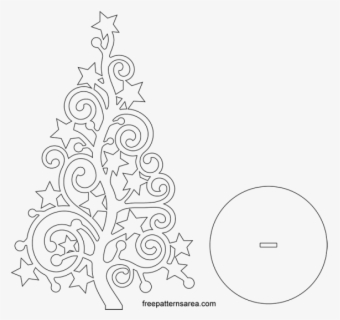 Vector Outline Ornament - Christmas Tree Cnc Templates , Free ...