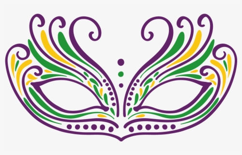 mardi gras mask black and white clipart