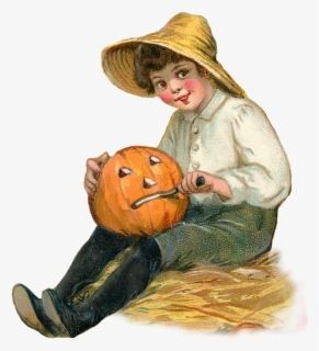 Halloween Vintage Pumpkins , Free Transparent Clipart - ClipartKey