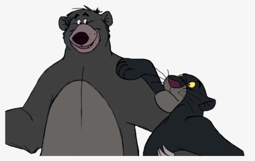 Baloo The Jungle Book Mowgli Cartoon Bagheera - Mowgli Bagheera Baloo