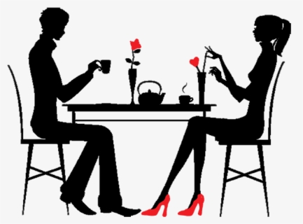 Kisspng Valentines Day Romance Dating Clip Art Dinner - Silhouette Of ...