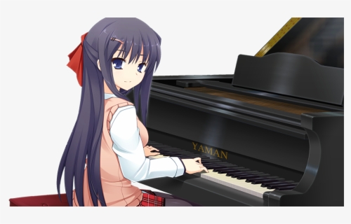 Girl Render By Anime Free Transparent Clipart Clipartkey - anime girl playing piano songs roblox