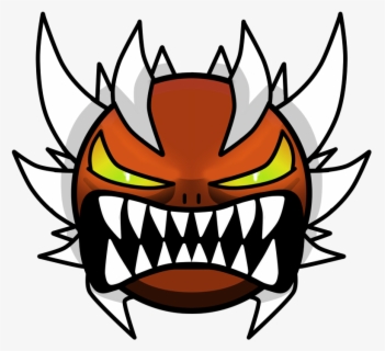 Demon Geometry Dash Png - Extreme Demon Face Geometry Dash , Free ...