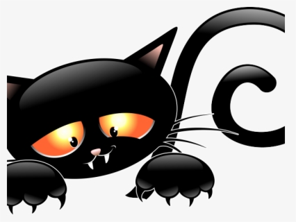 Printable Halloween Black Cat Silhouette , Free Transparent Clipart ...