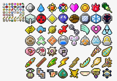 Pokemon Gym Badges Sprites , Free Transparent Clipart - ClipartKey