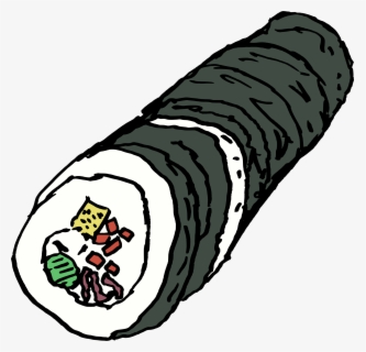 Kimbap Roll Vector Clipart Image - Kimbap Sticker , Free Transparent ...