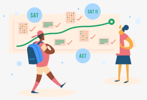 Sat, Sat2, And Act, On A Whiteboard - Illustration , Free Transparent ...