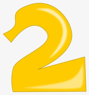 The Number Two Free Clip Art - Yellow Number Two , Free Transparent