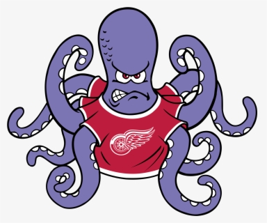 Detroit Red Wings Octopus Logo , Free Transparent Clipart - ClipartKey