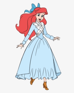 Ariel In Blue Dress - Ariel Little Mermaid Human , Free Transparent ...