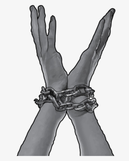 Chains Drawing Hand Holding - Hands In Chains Transparent , Free ...