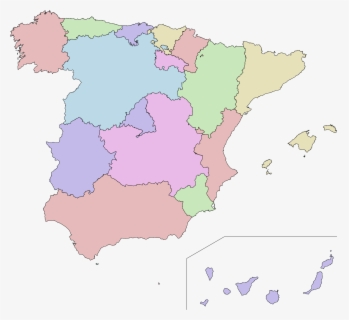 Map Of Spain Without Names , Free Transparent Clipart - ClipartKey