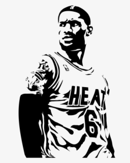28 Collection Of Lebron James Clipart Black And White - Lebron James ...