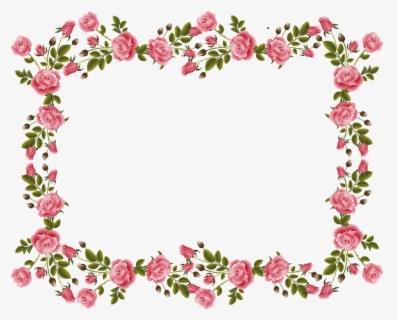 Get Transparent Background Pink Rose Border Png Gif