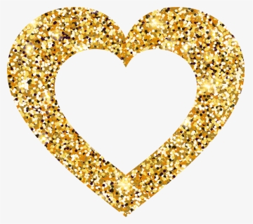 Gold Heart Icon Transparent Clipart , Png Download - Gold Glitter Heart ...